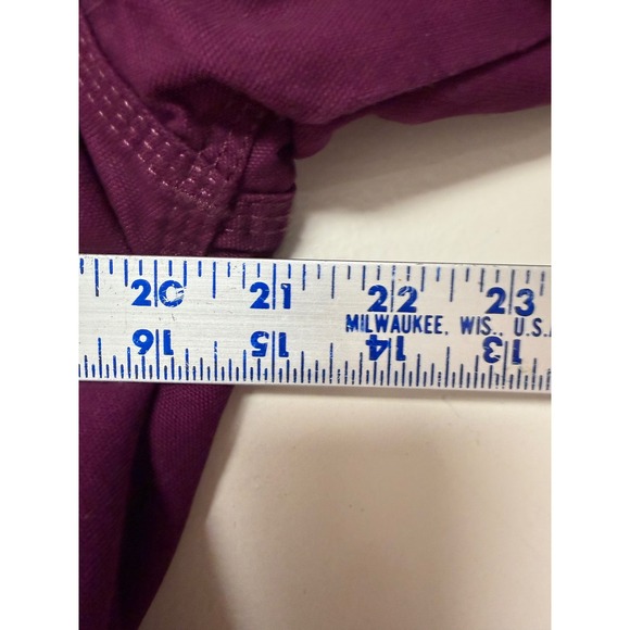 BERNE Workwear Purple Sherpa Lined Hooded Canvas Jacket Youth L 14 16 - Picture 5 of 6